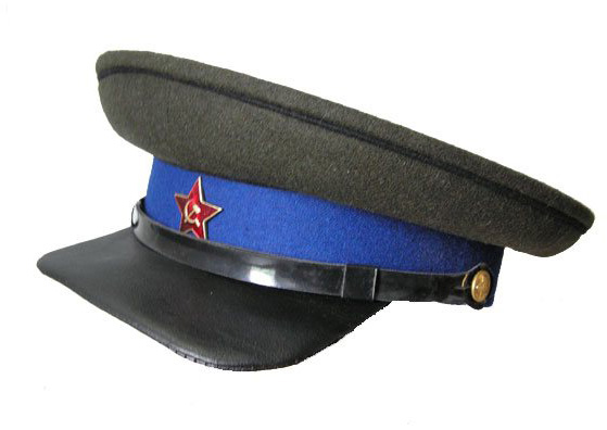 Red Army Cavalry Officer Visor Hat Sickle Hammer